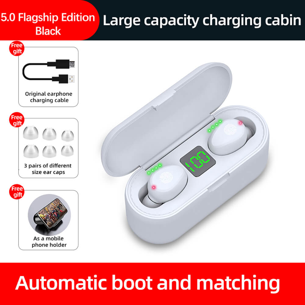 F9 Earphone LED Touch Bluetooth 5.0 Large Capacity Charging Cabin - {{ shop_name}} Dealggo.com