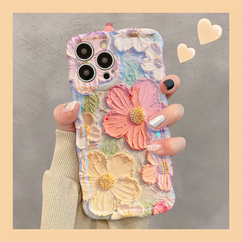 French Retro Oil Painting Flower iPhone Cases - {{ shop_name}} varyfun