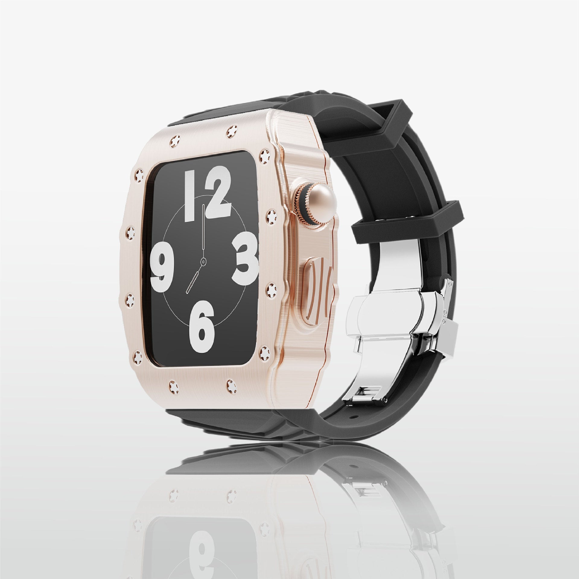 Luxury Metal Case Strap For Apple Watch Series 44/45 mm - mycasety2023 Mycasety