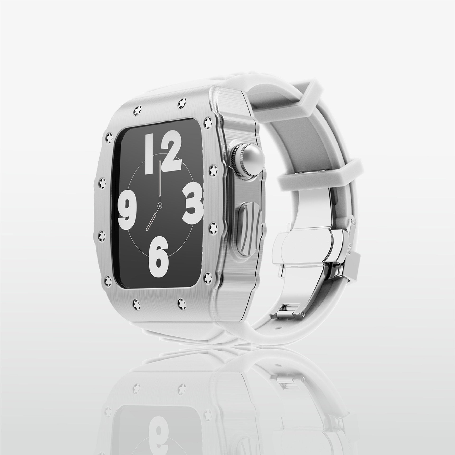 Luxury Metal Case Strap For Apple Watch Series 44/45 mm - mycasety2023 Mycasety