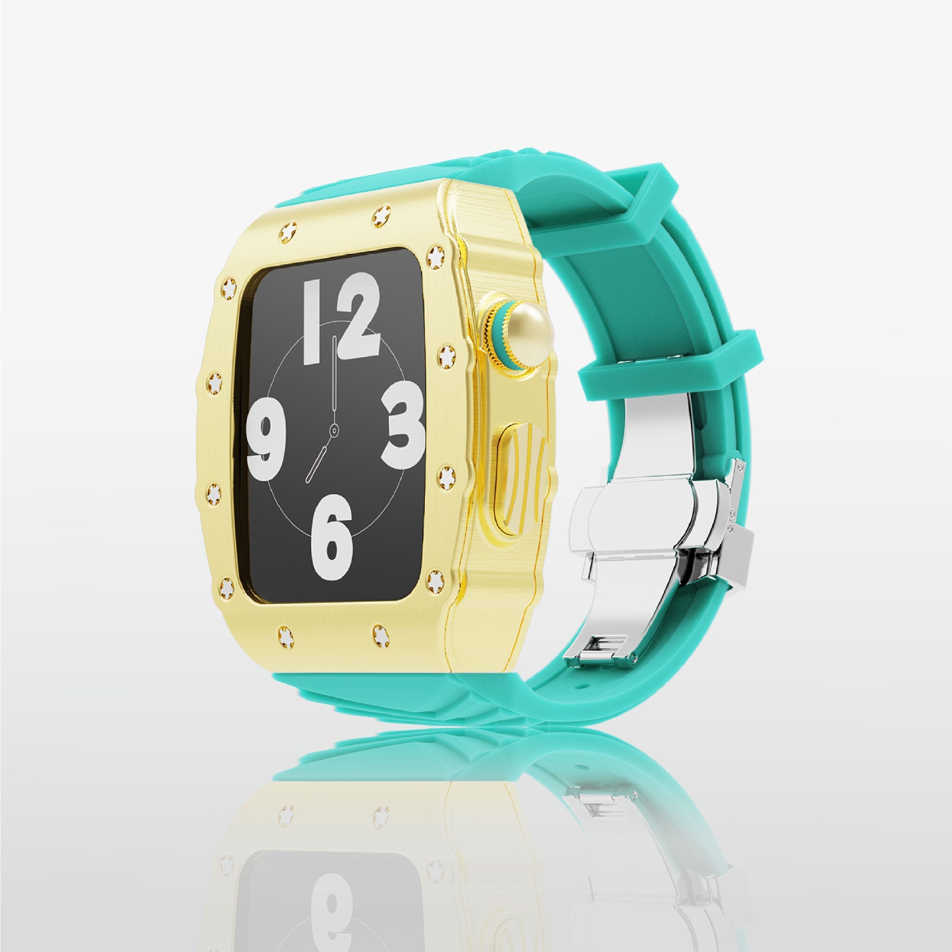 Luxury Metal Case Strap For Apple Watch Series 44/45 mm - mycasety2023 Mycasety