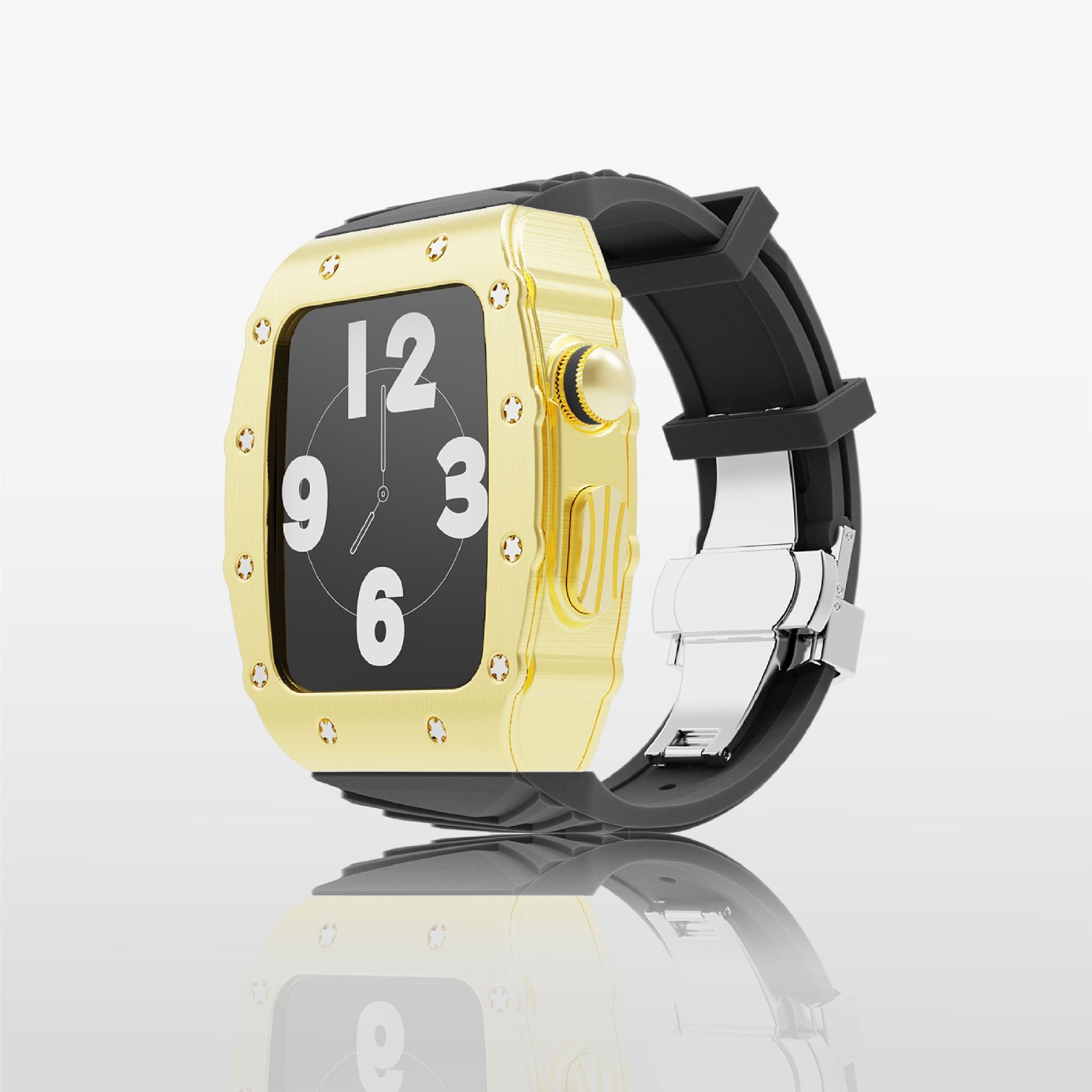 Luxury Metal Case Strap For Apple Watch Series 44/45 mm - mycasety2023 Mycasety