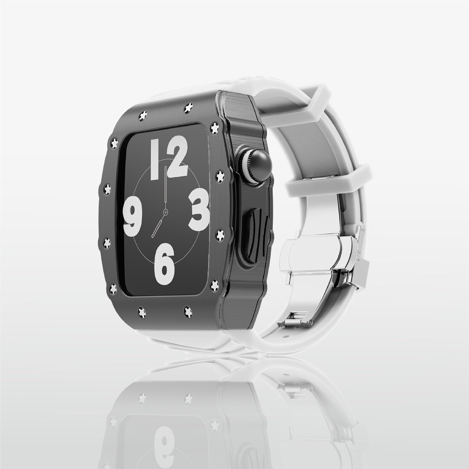 Luxury Metal Case Strap For Apple Watch Series 44/45 mm - mycasety2023 Mycasety