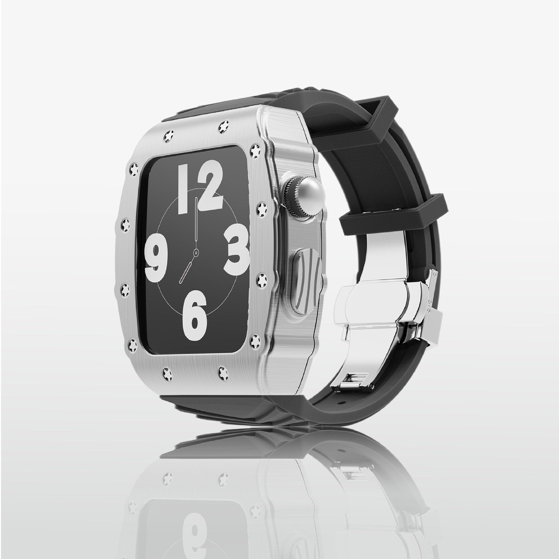 Luxury Metal Case Strap For Apple Watch Series 44/45 mm - mycasety2023 Mycasety