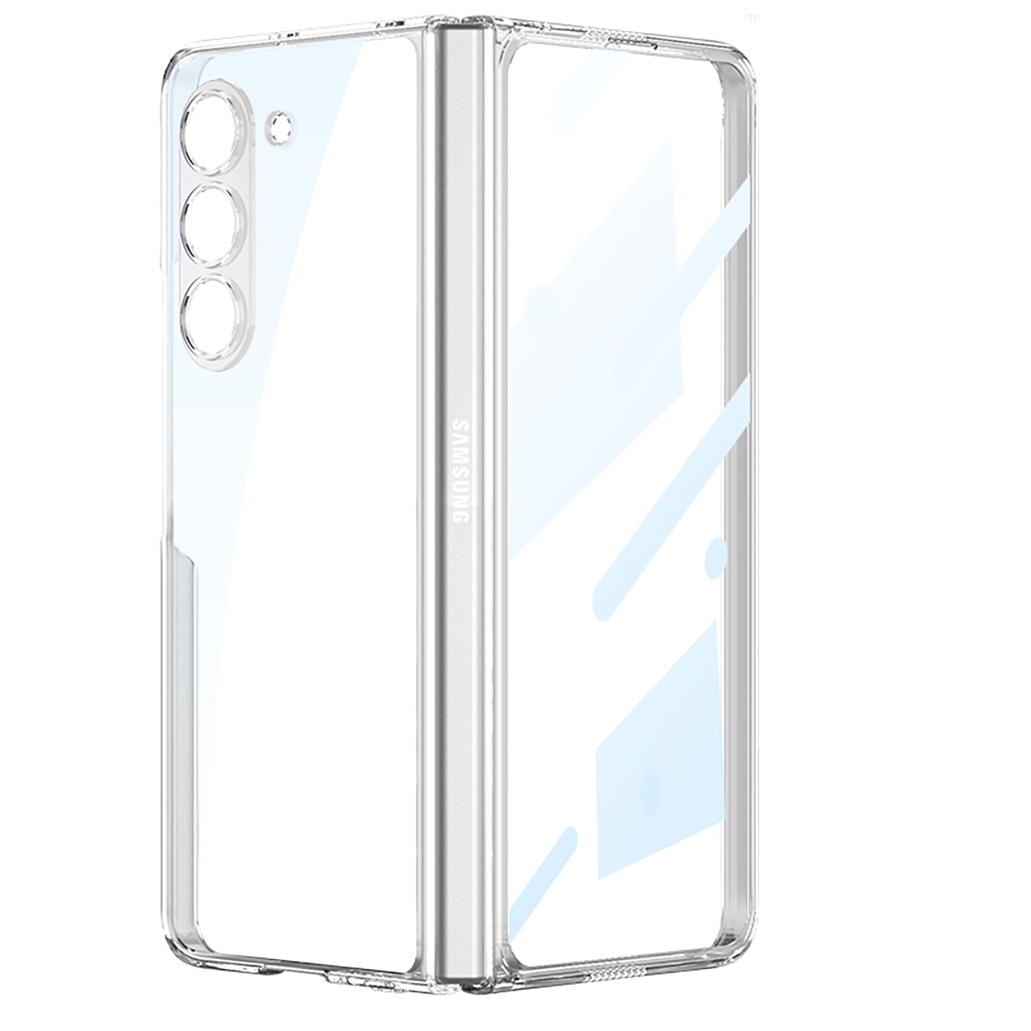 Transparent Electroplating Double-sided Protective Phone Case For Samsung Galaxy Z Fold 5/4/3 5G - mycasety2023 Mycasety