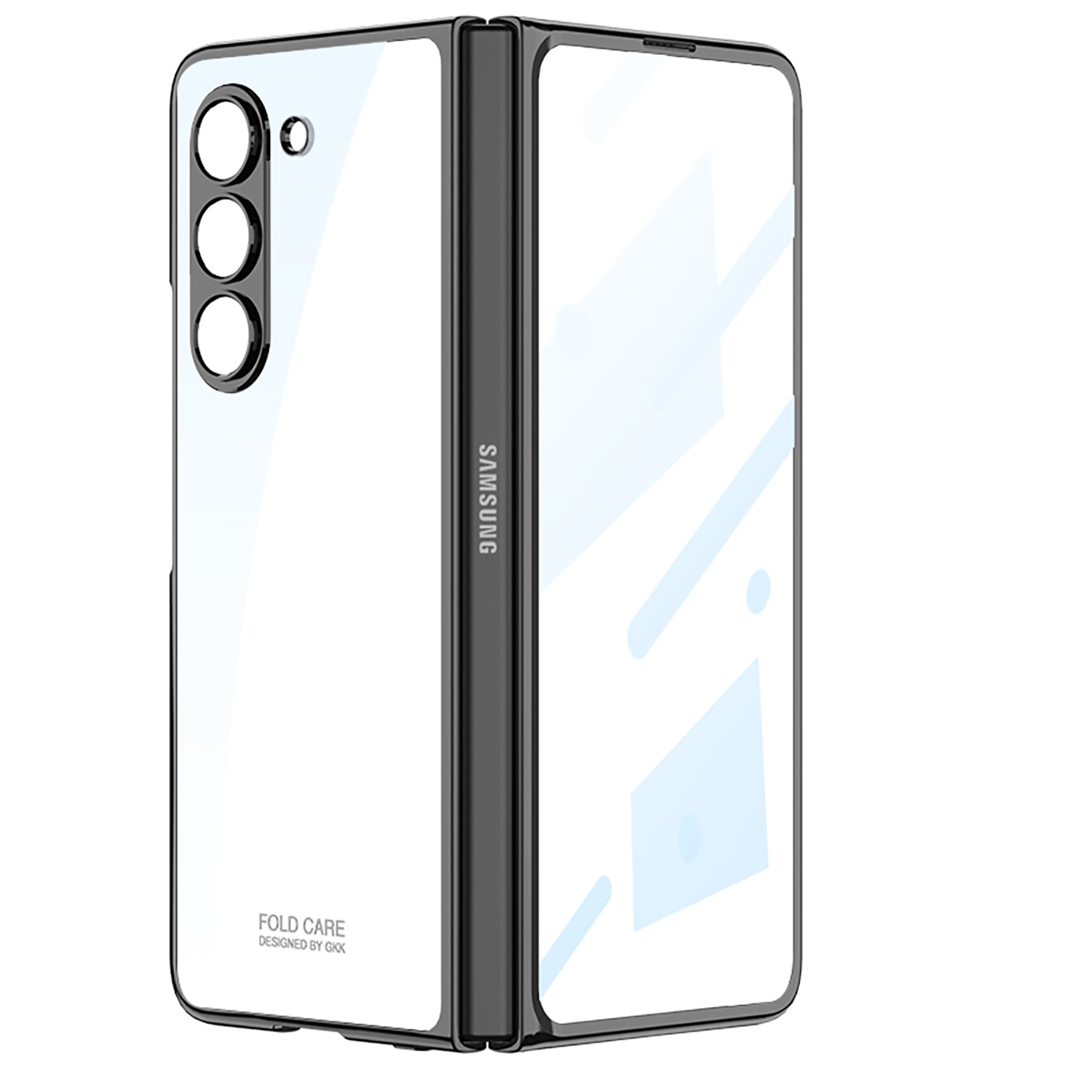 Transparent Electroplating Double-sided Protective Phone Case For Samsung Galaxy Z Fold 5/4/3 5G - mycasety2023 Mycasety