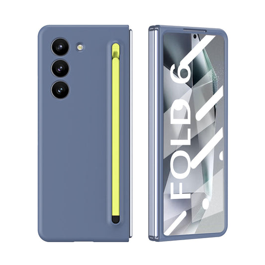 Anti-fall Protective Phone Case With Pen Tray Shell and Film For Galaxy Z Fold 7/6/5/4/3