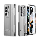 Golden Armor Hinge Magnetic Bracket Protective Phone Case With Front Protection Film For Samsung Galaxy Z Fold5 Fold4 Fold3 - Mycasety Mycasety