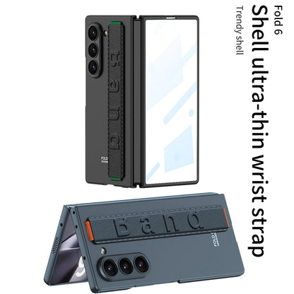Luxury Wristband Holder Shockproof Phone Case With Back Screen Protector For Galaxy Z Fold 6/7