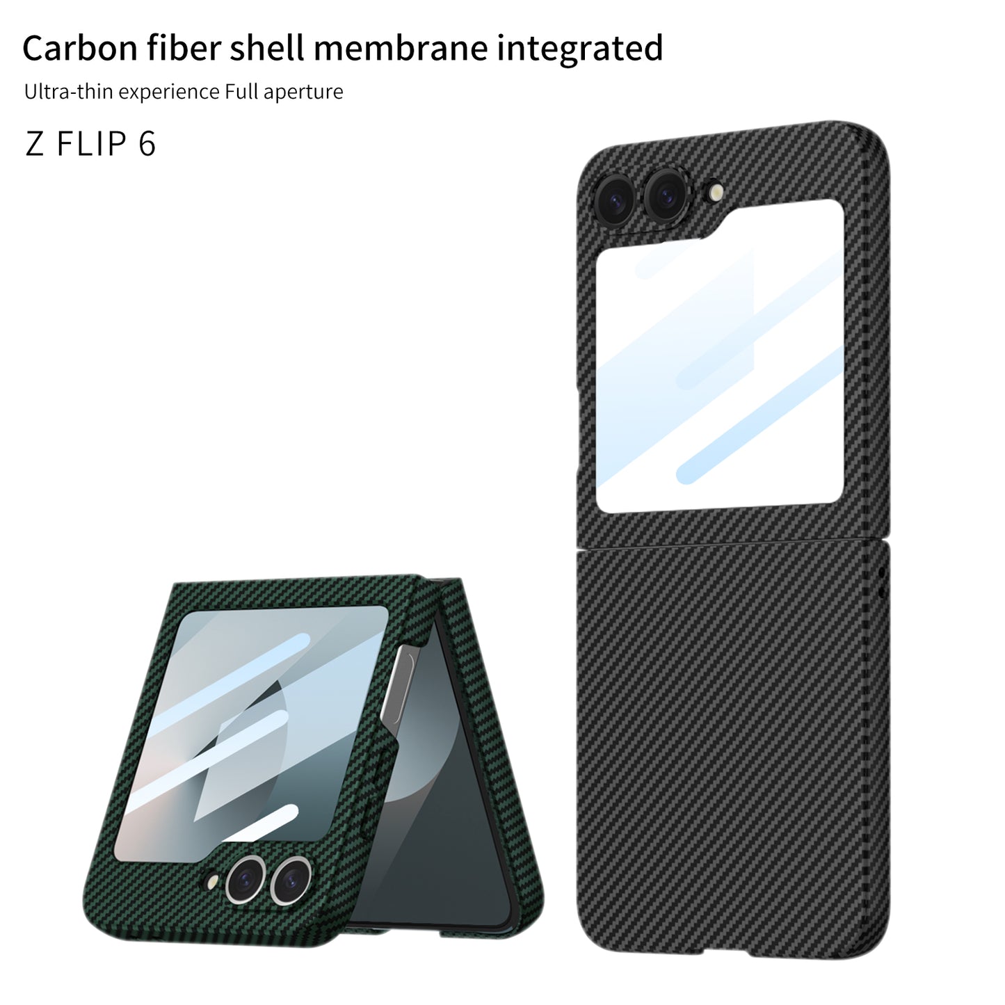 Carbon Fiber Shockproof Phone Case For Galaxy Z Flip6