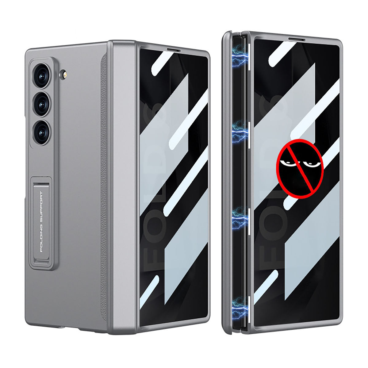 Magnetic Hinge Hidden Bracket All-included Case With Back Screen Protector For Galaxy Z Fold 6/5/4/3