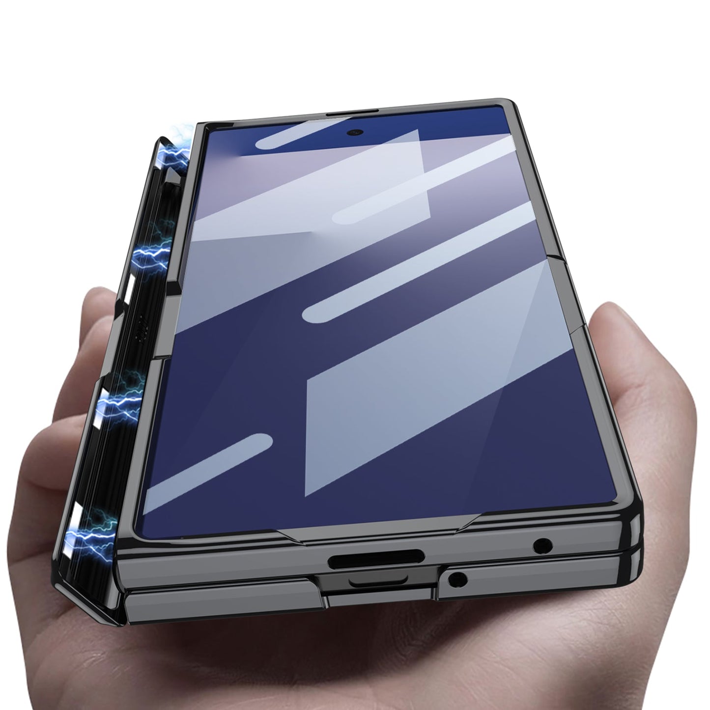 Business-style Electroplated Clear Phone Case For Galaxy Z Fold 7