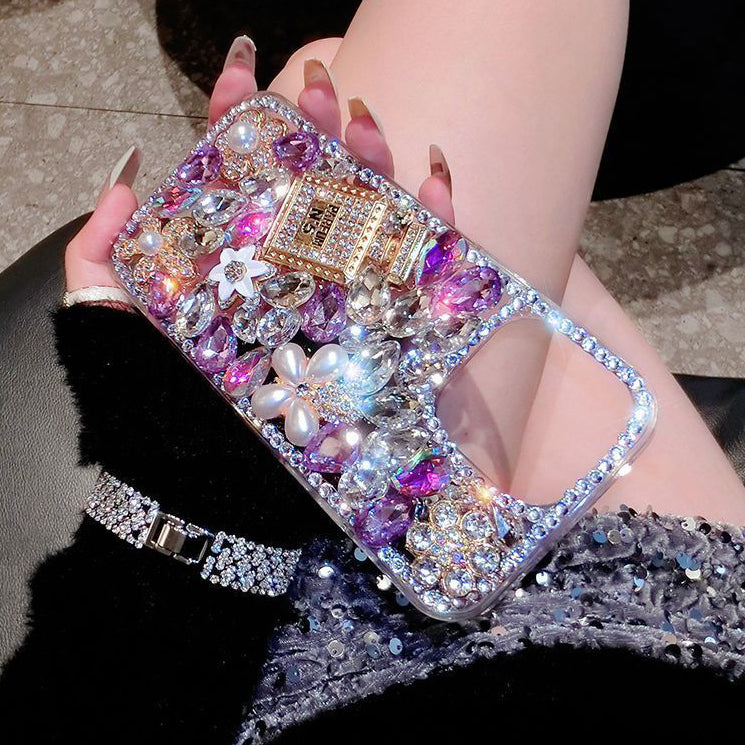 Luxury Rhinestone Diamond Perfume Bow-knot iPhone Case - {{ shop_name}} varyfun