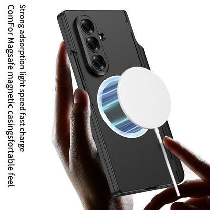 Magnetic Hinge Hidden Bracket All-included Case With Pen Box For Galaxy Z Fold8 Wide Ultra