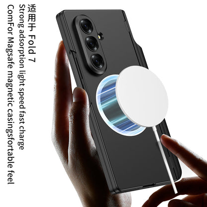 Magnetic Hinge Hidden Bracket All-included Case With Pen Box For Galaxy Z Fold 7