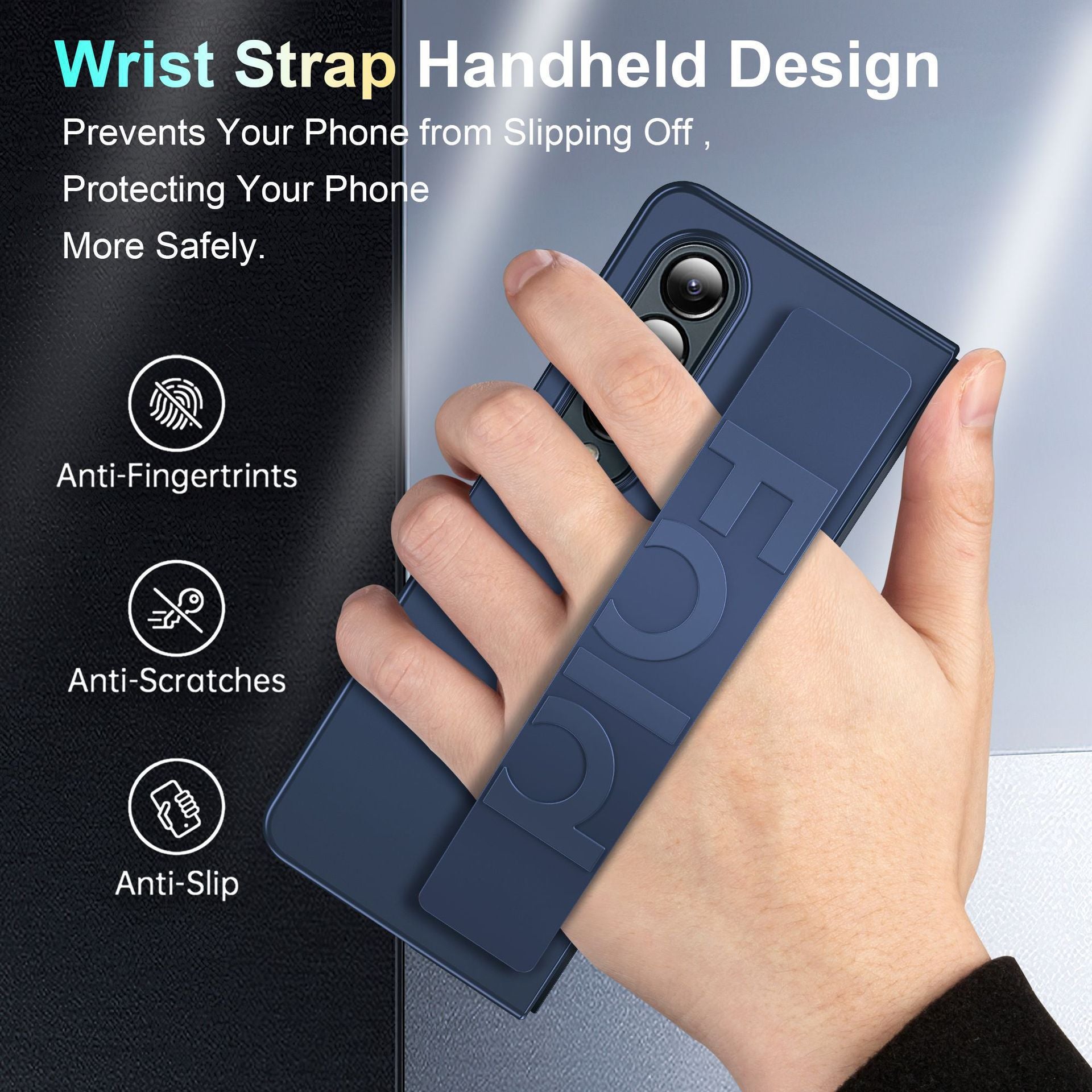 Anti-drop Protective Case With Wrist Strap For Samsung Galaxy Z Fold4 Fold3 5G - {{ shop_name}} varyfun