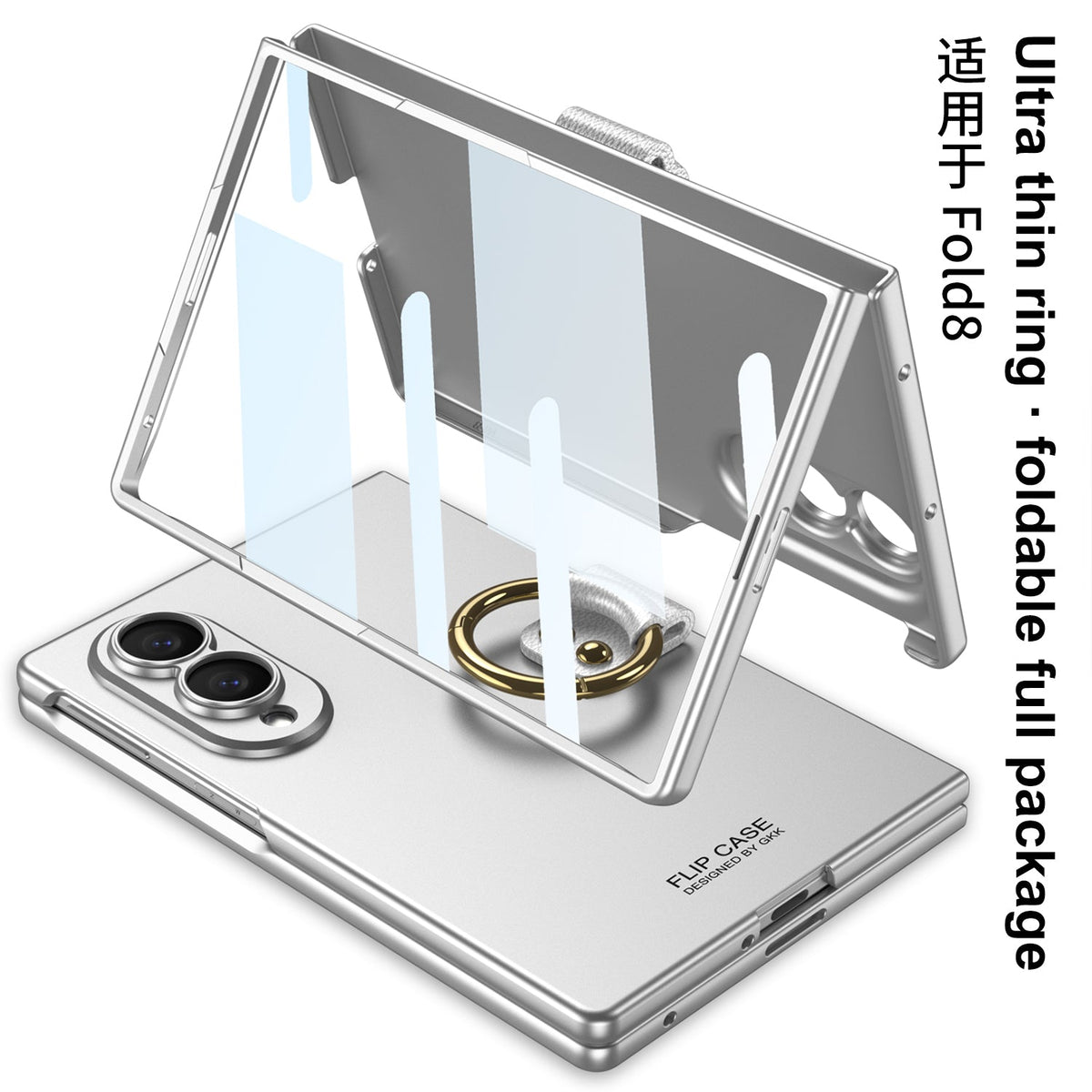 Galaxy Z Fold8 Wide Ultra Fashion Phone Case with Built-In Tempered Glass & Ring Holder