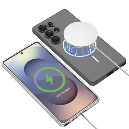 Magnetic Shockproof Phone Case Support Wireless Charge For Galaxy S25 Ultra