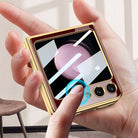 Electroplating Deer Pattern Drop-proof Phone Case For Samsung Galaxy Z Flip5 Flip4 Flip3 - Mycasety Mycasety