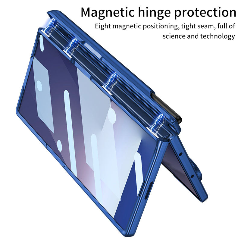 Magnetic Hinge Hidden Bracket All-included Case With Pen Box For Galaxy Z Fold8 Wide Ultra