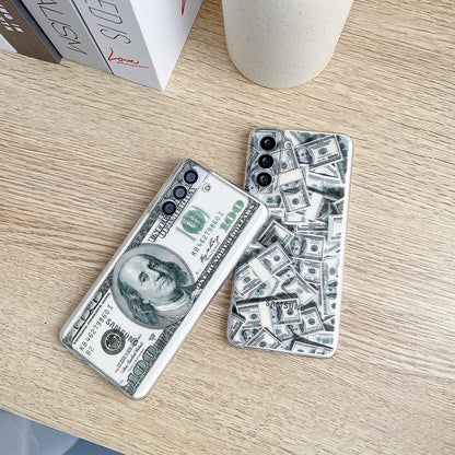New Creative Personality US Dollar Bill Silicone Phone Case For Samsung - {{ shop_name}} varyfun