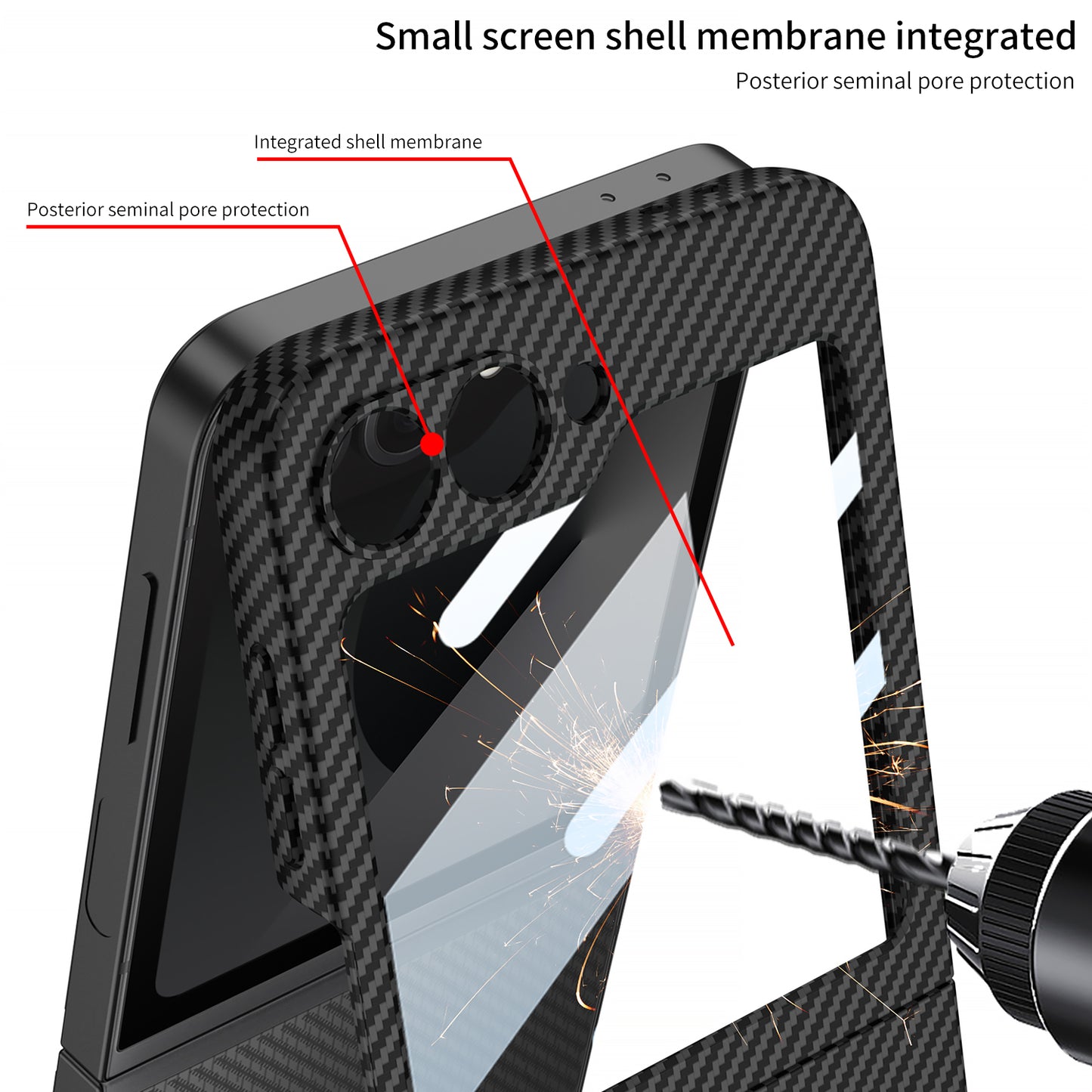 Carbon Fiber Shockproof Phone Case For Galaxy Z Flip6