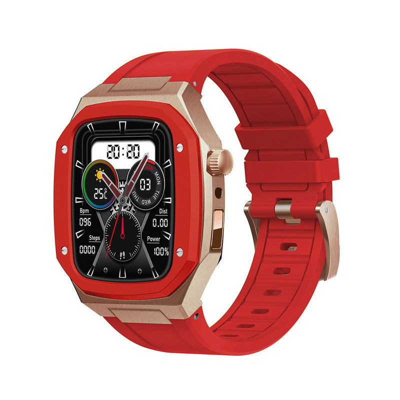 Luxury Metal Case Strap For Apple Watch Series 44/45mm - mycasety2023 Mycasety