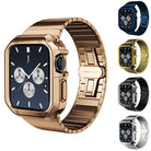 Luxury Metal Case Strap For Apple Watch Series 49/45/44/42/41/40/38 mm - mycasety2023 Mycasety
