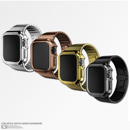 Luxury Metal Case Strap For Apple Watch Series 49/45/44/42/41/40/38 mm - mycasety2023 Mycasety