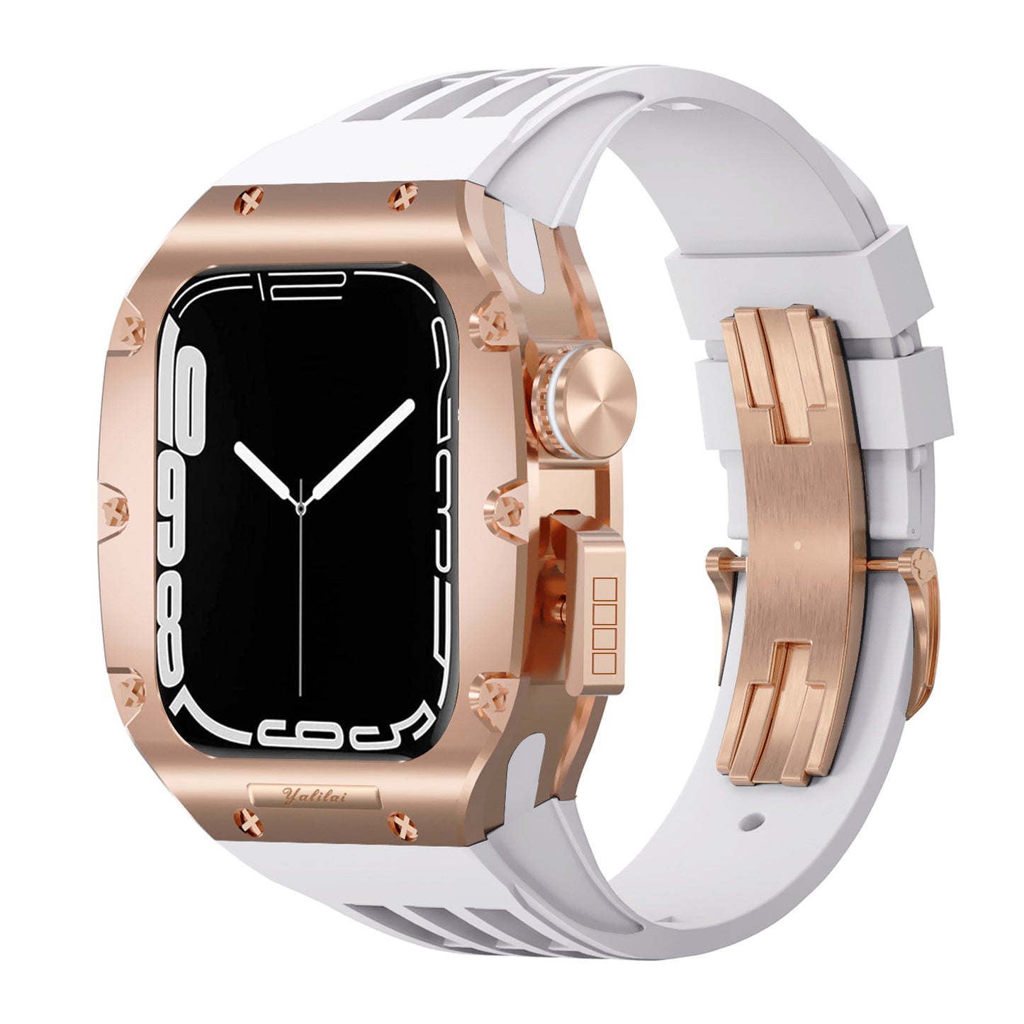 Luxurious Titanium Alloy Case Strap For Apple Watch Series 44/45 mm
