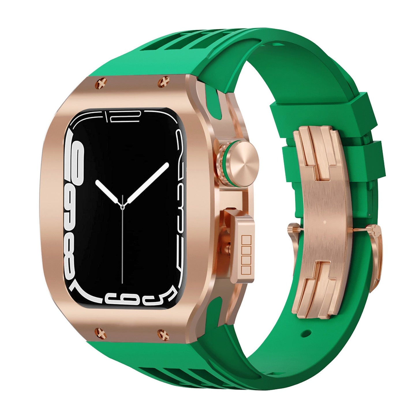 Luxurious Titanium Alloy Case Strap For Apple Watch Series 44/45 mm