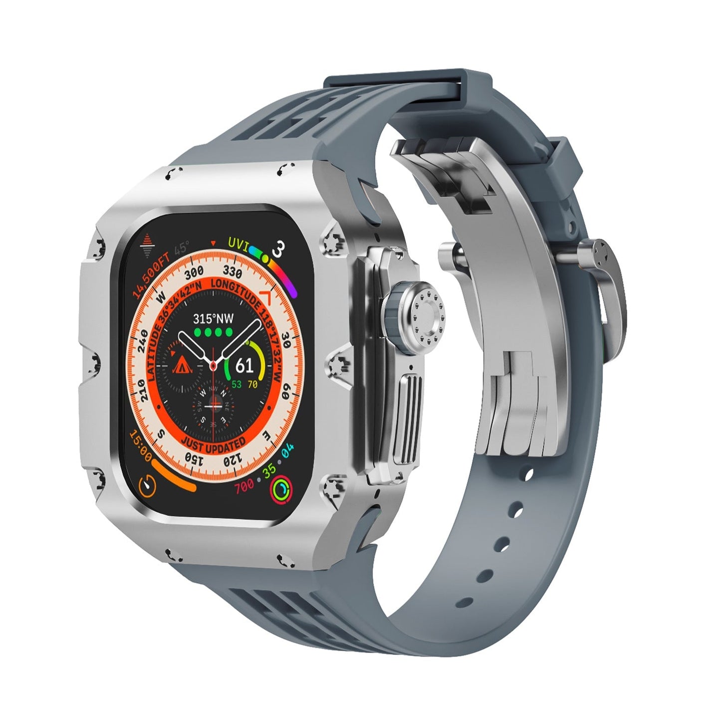 Luxurious Titanium Alloy Case Strap For Apple Watch Ultra 49 mm