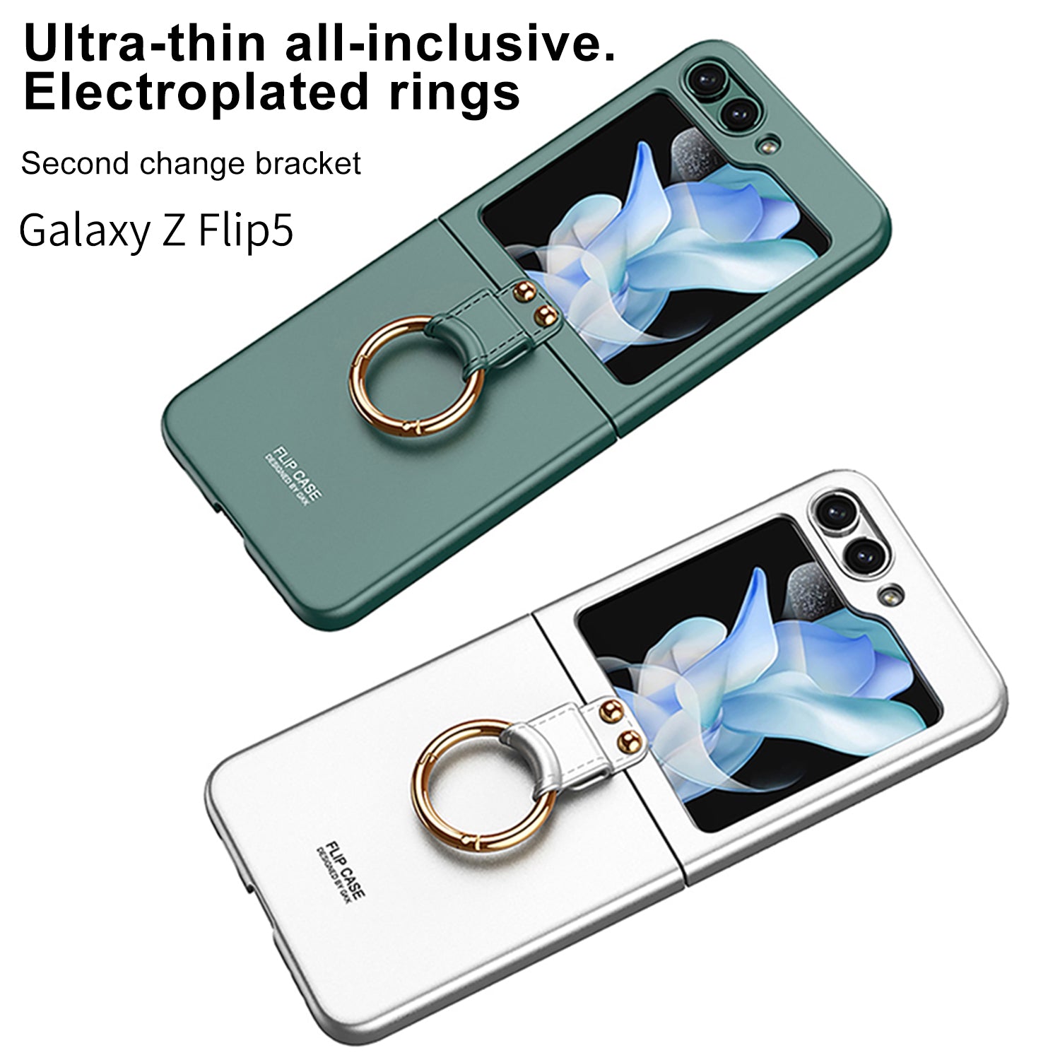 Ultra-thin All-inclusive Protective Phone Case With Ring Holder For Samsung Galaxy Z Flip5 Flip4 Flip3 5G - {{ shop_name}} varyfun