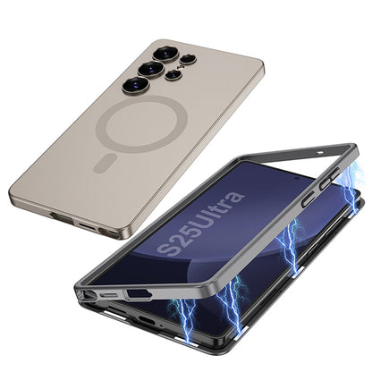 Magnetic Shockproof Phone Cover With Screen Protector For Galaxy S25 Ultra