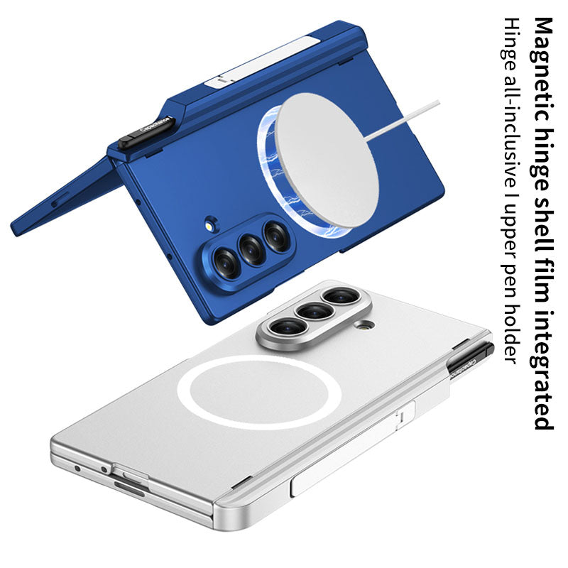 Magnetic Hinge Hidden Bracket All-included Case With Pen Box For Galaxy Z Fold8 Wide Ultra
