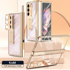 Magnetic Hinge Plating Case For Galaxy Z Fold5 Fold4 Fold3 With Double Hinge Protector - mycasety2023 Mycasety