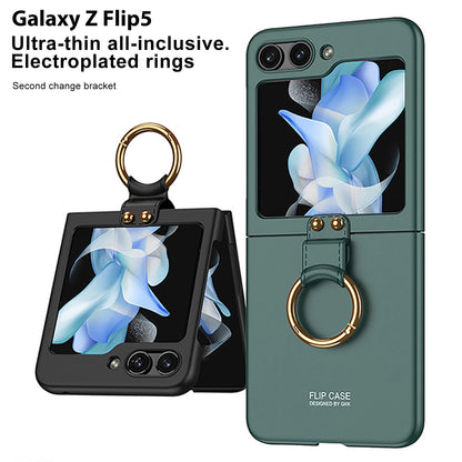 Ultra-thin All-inclusive Protective Phone Case With Ring Holder For Samsung Galaxy Z Flip5 Flip4 Flip3 5G - {{ shop_name}} varyfun
