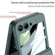 Load image into Gallery viewer, Magnetic Samsung Galaxy Z Flip5 Flip4 Flip3 Hinge Full Coverage Phone Case with Front Screen Tempered Glass Protector
