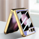 Electroplating Deer Pattern Drop-proof Phone Case For Samsung Galaxy Z Flip5 Flip4 Flip3 - Mycasety Mycasety