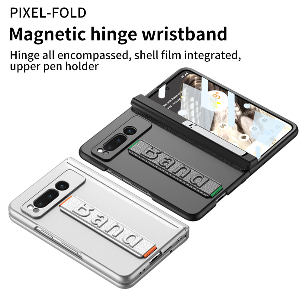 Magnetic Folding All-inclusive Leather Case With Tempered Film For Google Pixel Fold With Damped Folding Bracket & Card Holder - mycasety2023 Mycasety