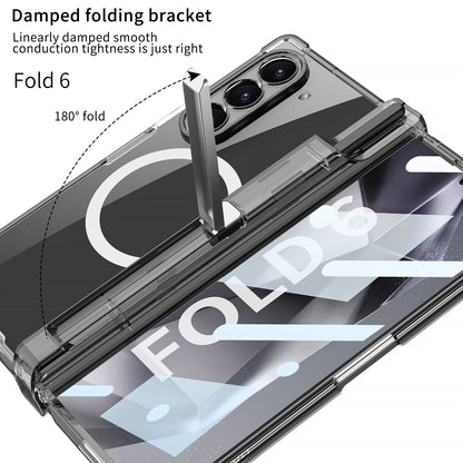 Magnetic Shockproof Phone Case With Screen Glass Protector & Pen Box Hinge For Galaxy Z Fold 6/5