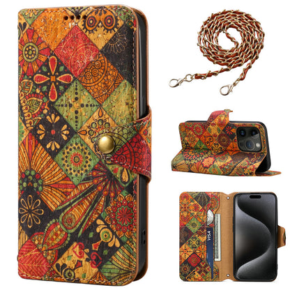 Luxurious Bohemian Style Card Holder iPhone Case With Lanyard