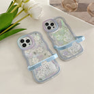 Quicksand Pearl Flower With Bracket For iPhone Case - {{ shop_name}} varyfun