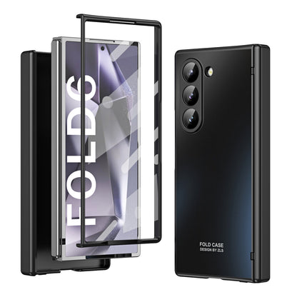 Electroplating Shockproof Phone Case With Back Screen Protector Film For Galaxy Z Fold 7/6/5/4/3