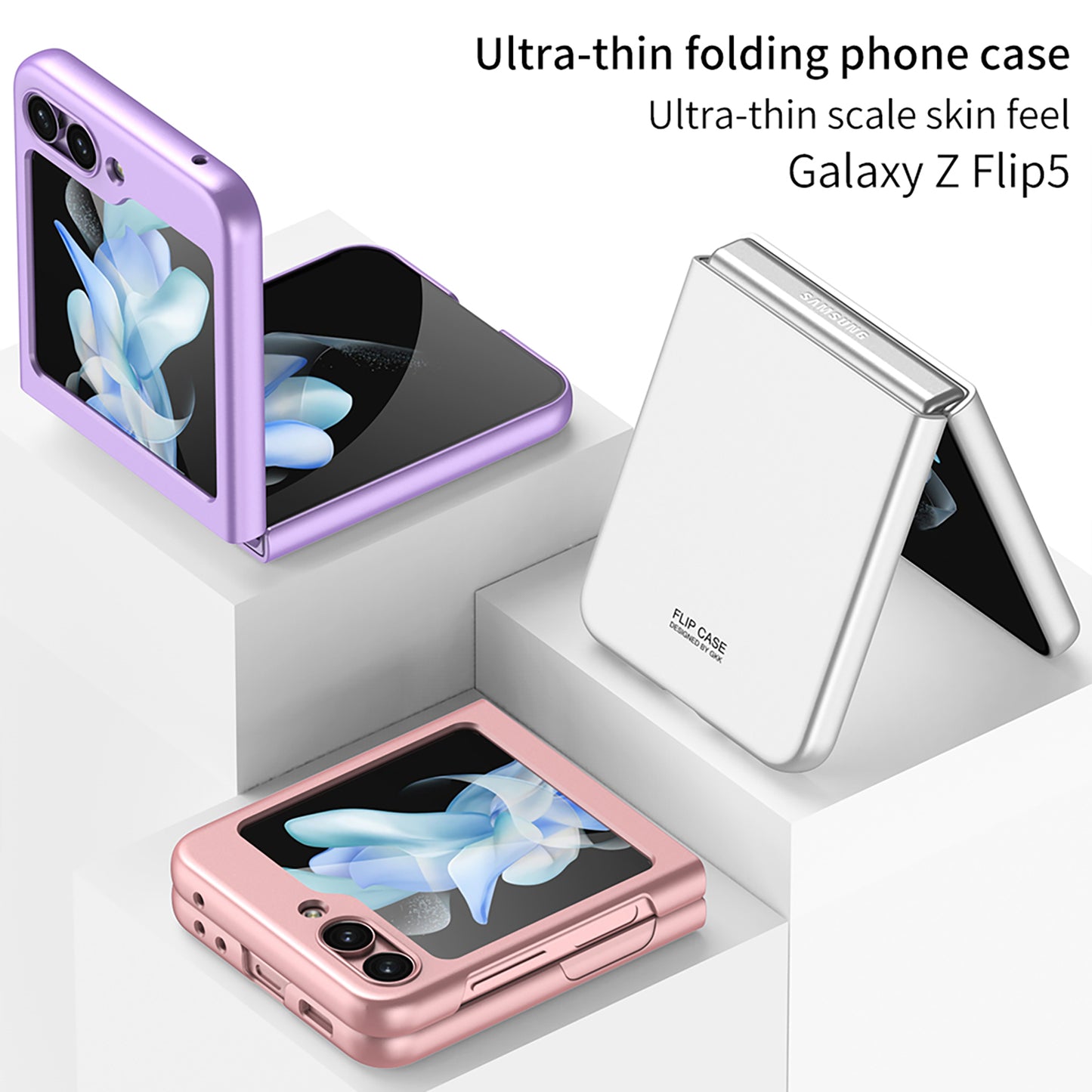 Ultra-thin Skin Feel Folding Phone Case For Samsung Galaxy Z Flip5 Flip4 Flip3 5G - {{ shop_name}} varyfun