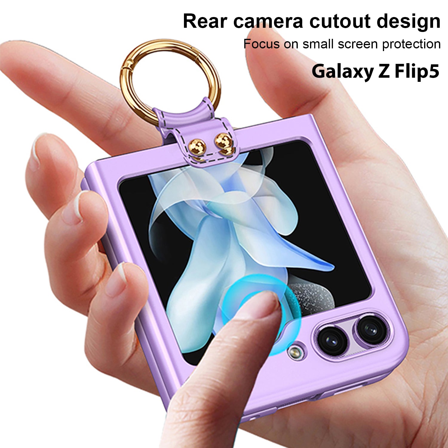 Ultra-thin All-inclusive Protective Phone Case With Ring Holder For Samsung Galaxy Z Flip5 Flip4 Flip3 5G - {{ shop_name}} varyfun