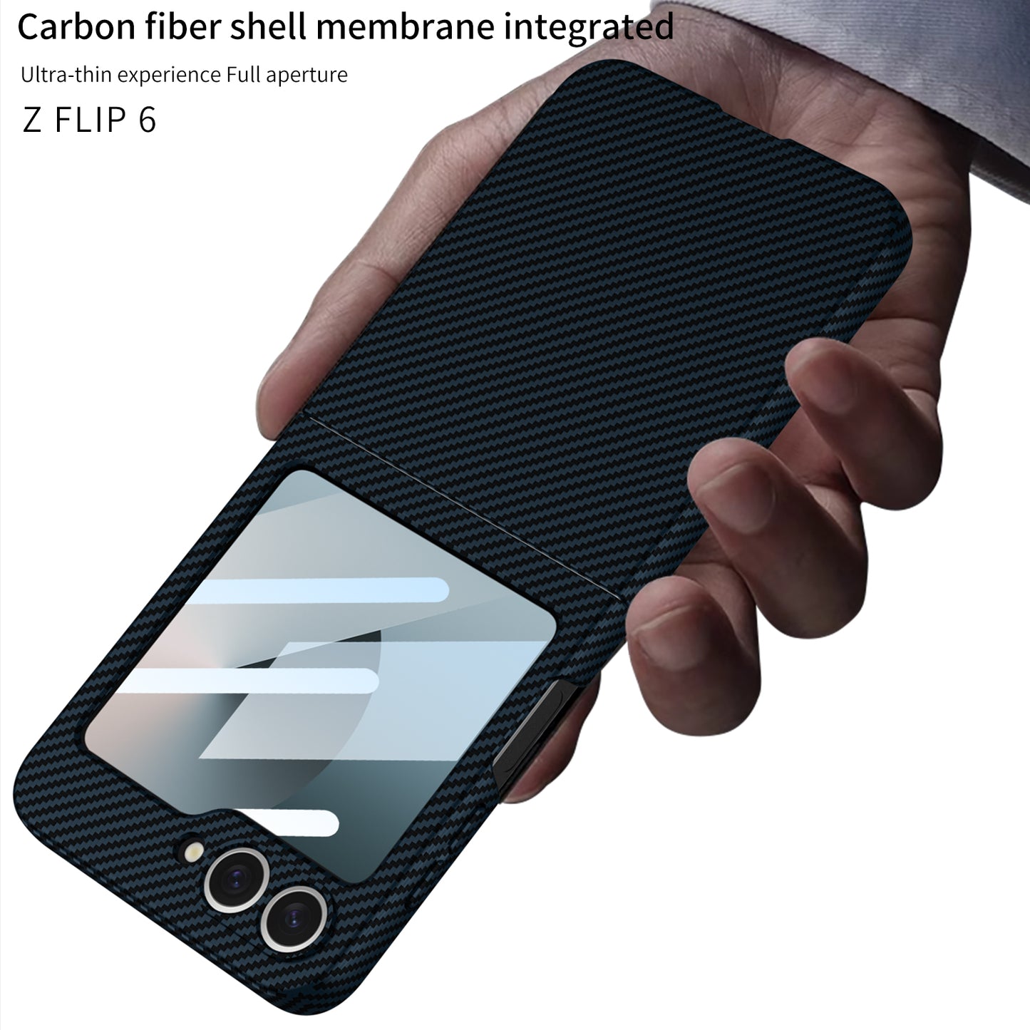 Carbon Fiber Shockproof Phone Case For Galaxy Z Flip6