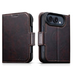 iPhone Duo | Distressed Leather Wallet Case with Card Slots & Magnetic Closure