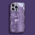 Elk Deer Diamond Glass Case With Lens Protection For iPhone - {{ shop_name}} varyfun
