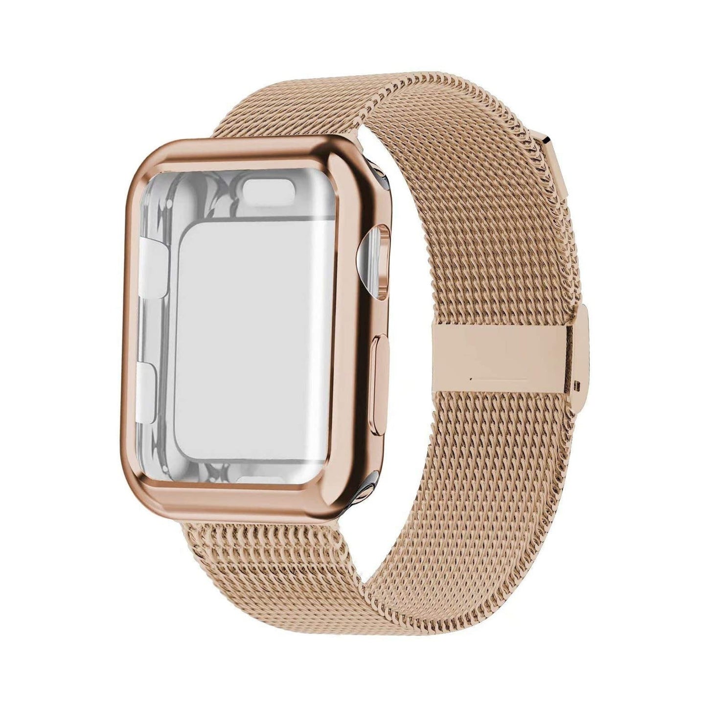 Luxury Metal Case Strap For Apple Watch Series 38/40/41/42/44/45 mm - mycasety2023 Mycasety